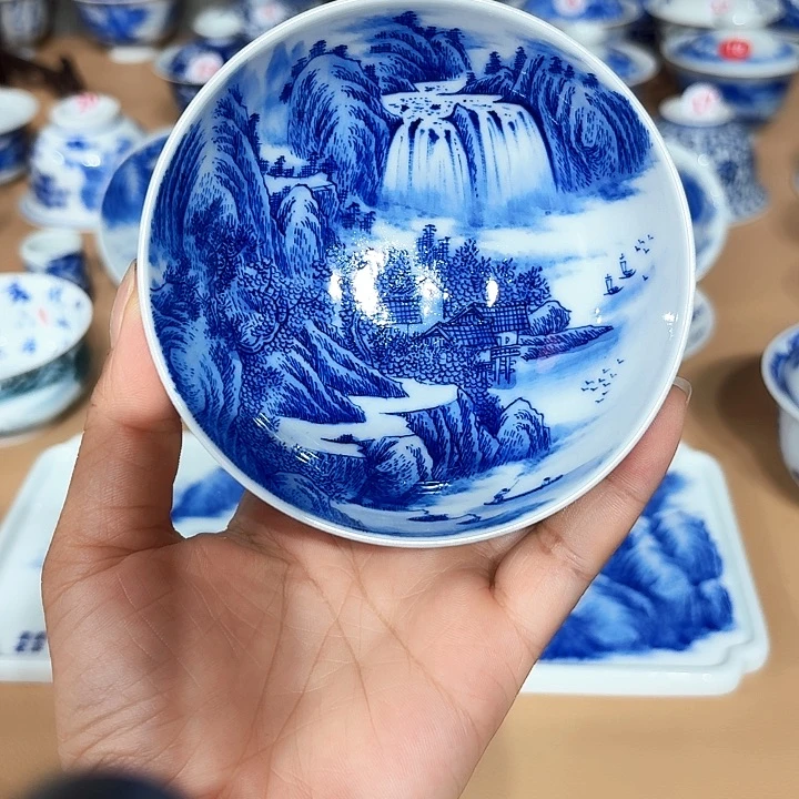 景德镇纯手工手绘普洱杯