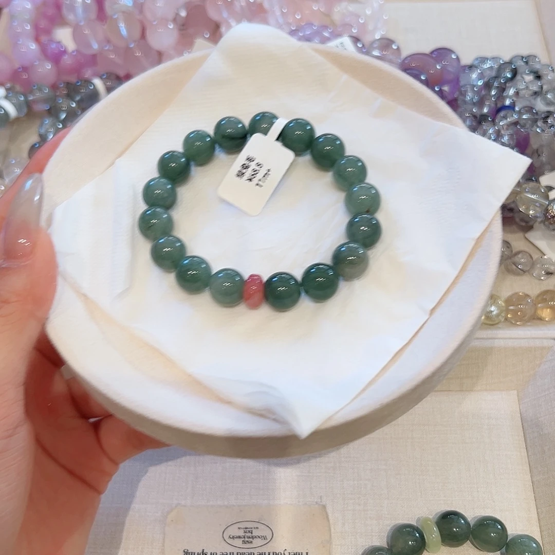 水晶手链未镶嵌绿兔毛11m