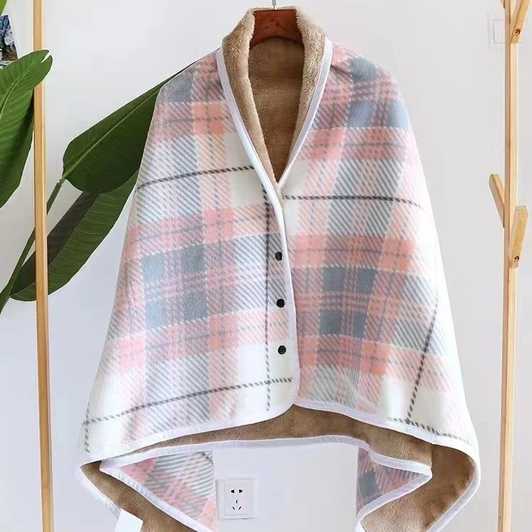 办公室保暖披肩午休盖毯儿童毯多功能吸湿发热北极绒懒人毯摇粒绒