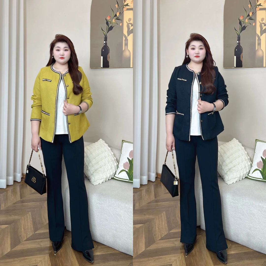 【现货仅裤子】PMM81468新款通勤气质微喇裤女修身柔软显瘦休闲裤