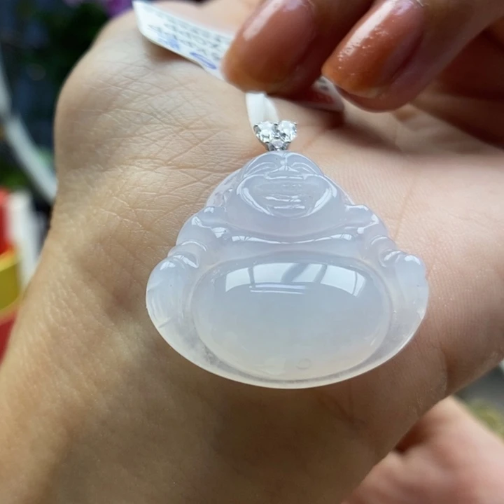 翡翠18K金镶嵌颈饰吊坠22