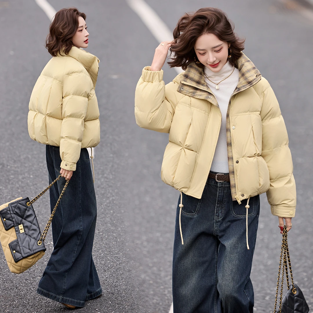 高级感超好看爆款羽绒服女冬2025新款小个子立领加厚洋气羽绒外套