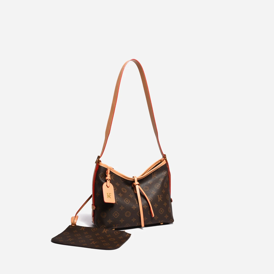 2025大容量新款时尚老花复古百搭单肩包女包ZX