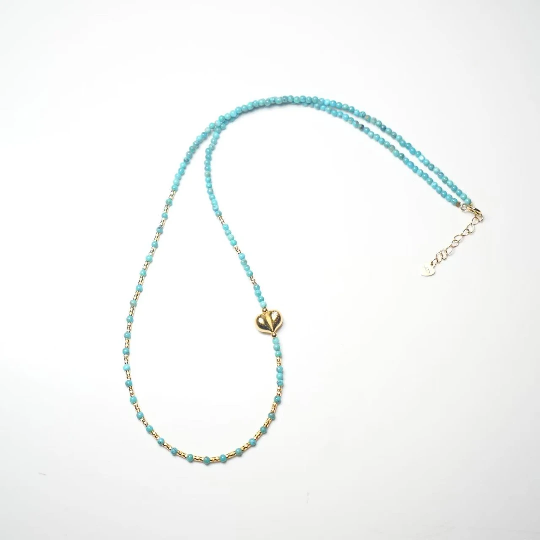 岚宫措｜藏地绿松石项链 L895