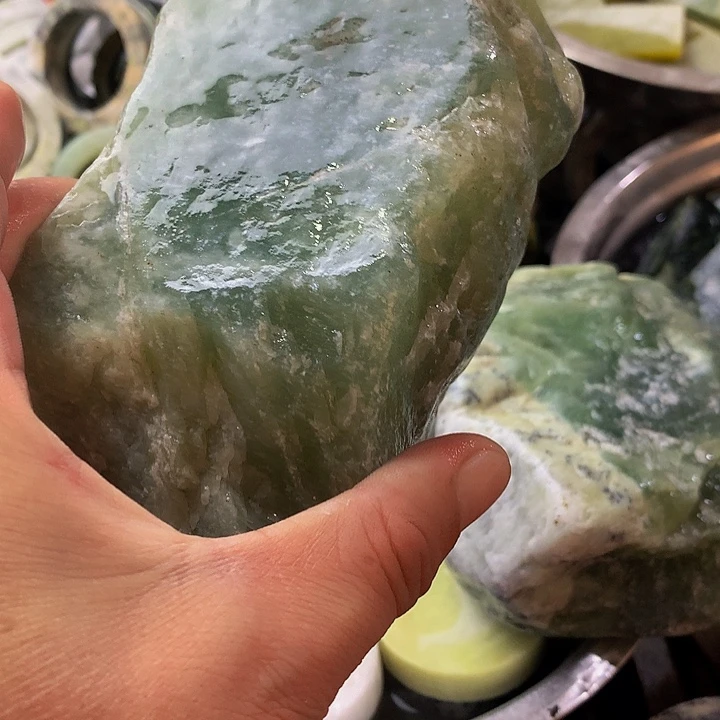 蛇纹石玉未镶嵌珠宝半成品咸****串