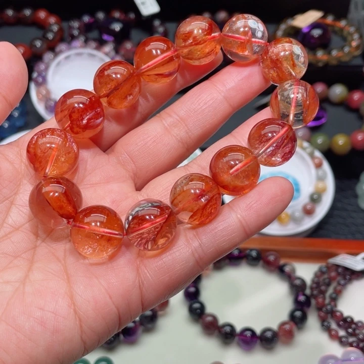 水晶手链未镶嵌甜*仙浇花手链，81.87