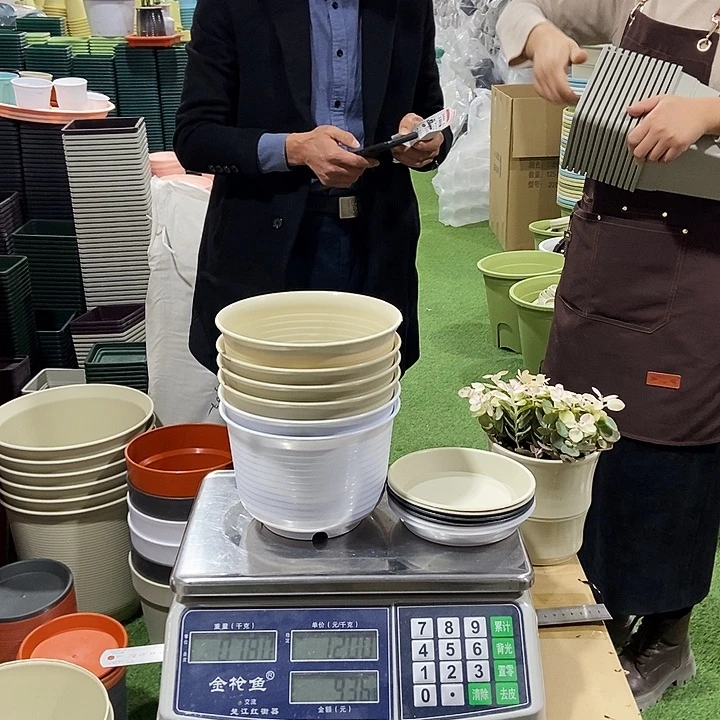 矮陶口18高10.5米色6个带拖