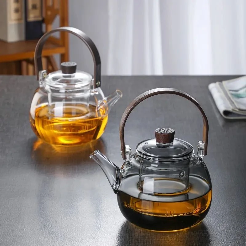 中式煮茶壶玻璃壶耐高温大容量家用泡茶烧水壶电陶炉煮茶器