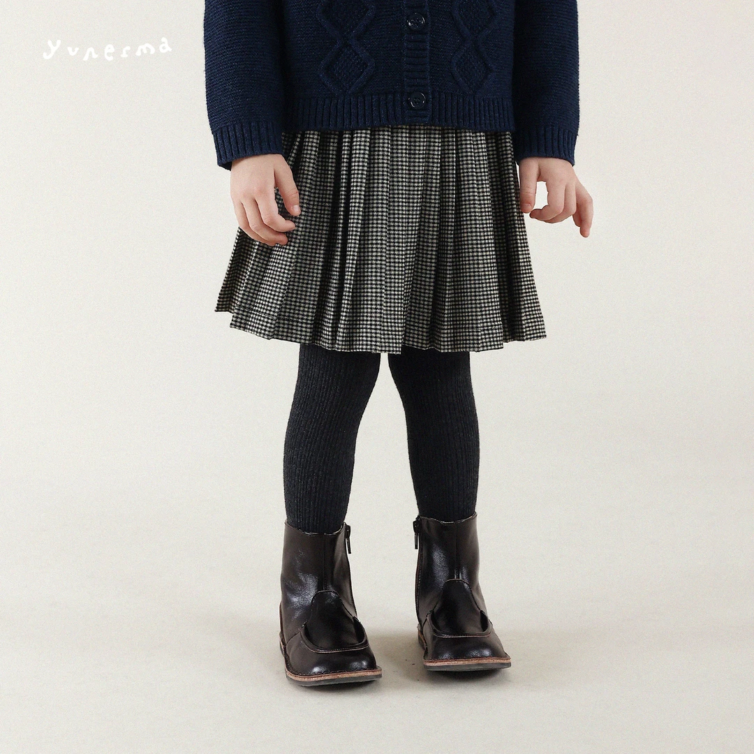 【人手一条】女童小众气质经典百搭格子百褶短裙