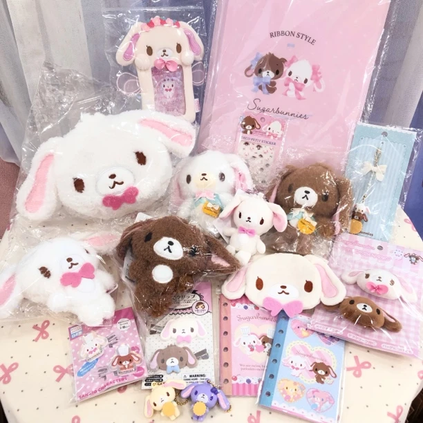 日版正品三丽鸥甜点兔合集毛绒挂件零钱包扭蛋环保袋便签指甲贴