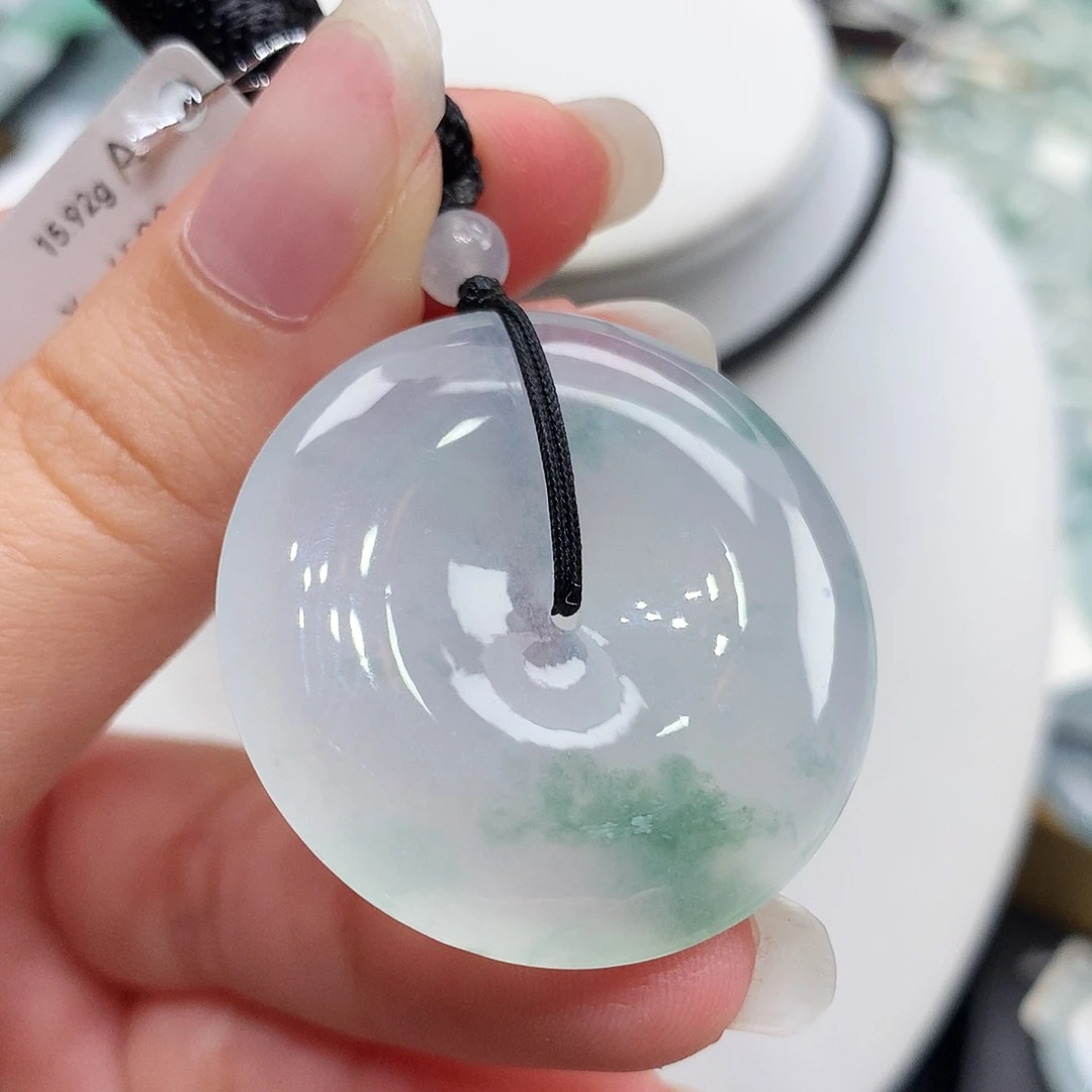 翡翠未镶嵌胸饰翡翠41，34.1/6