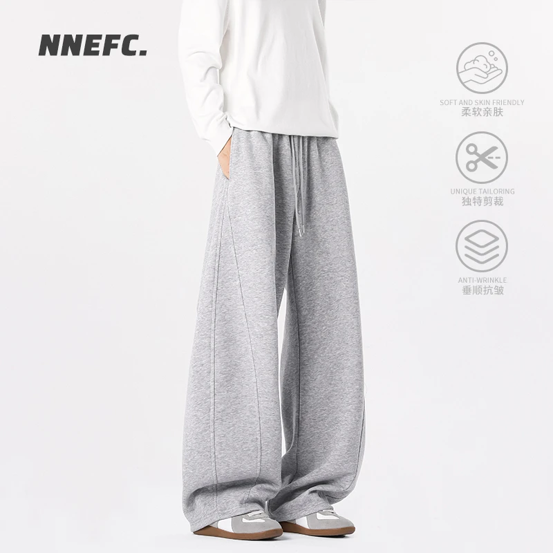 NNEFC美式运动裤男2025新款秋高街卫裤松弛感宽松阔腿休闲长裤子