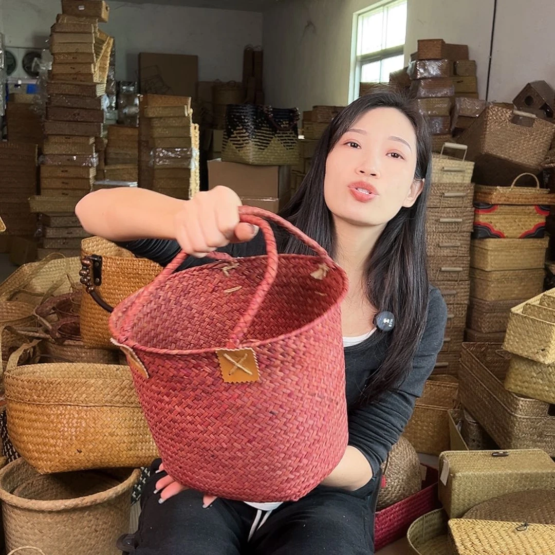 草编包/草编收纳盒带瑕疵