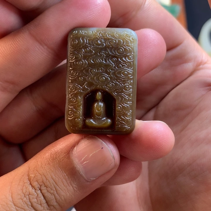 和田玉未镶嵌颈饰山****4