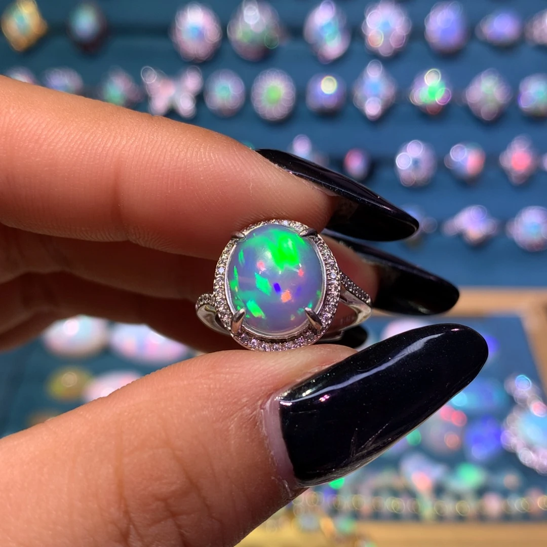 欧泊银S925镶嵌戒指款