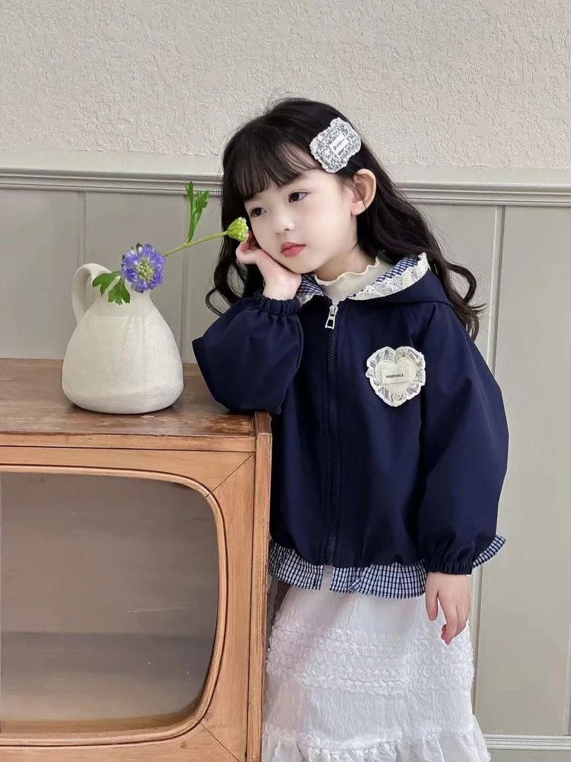 女童韩版三季百搭可爱花边外套B21