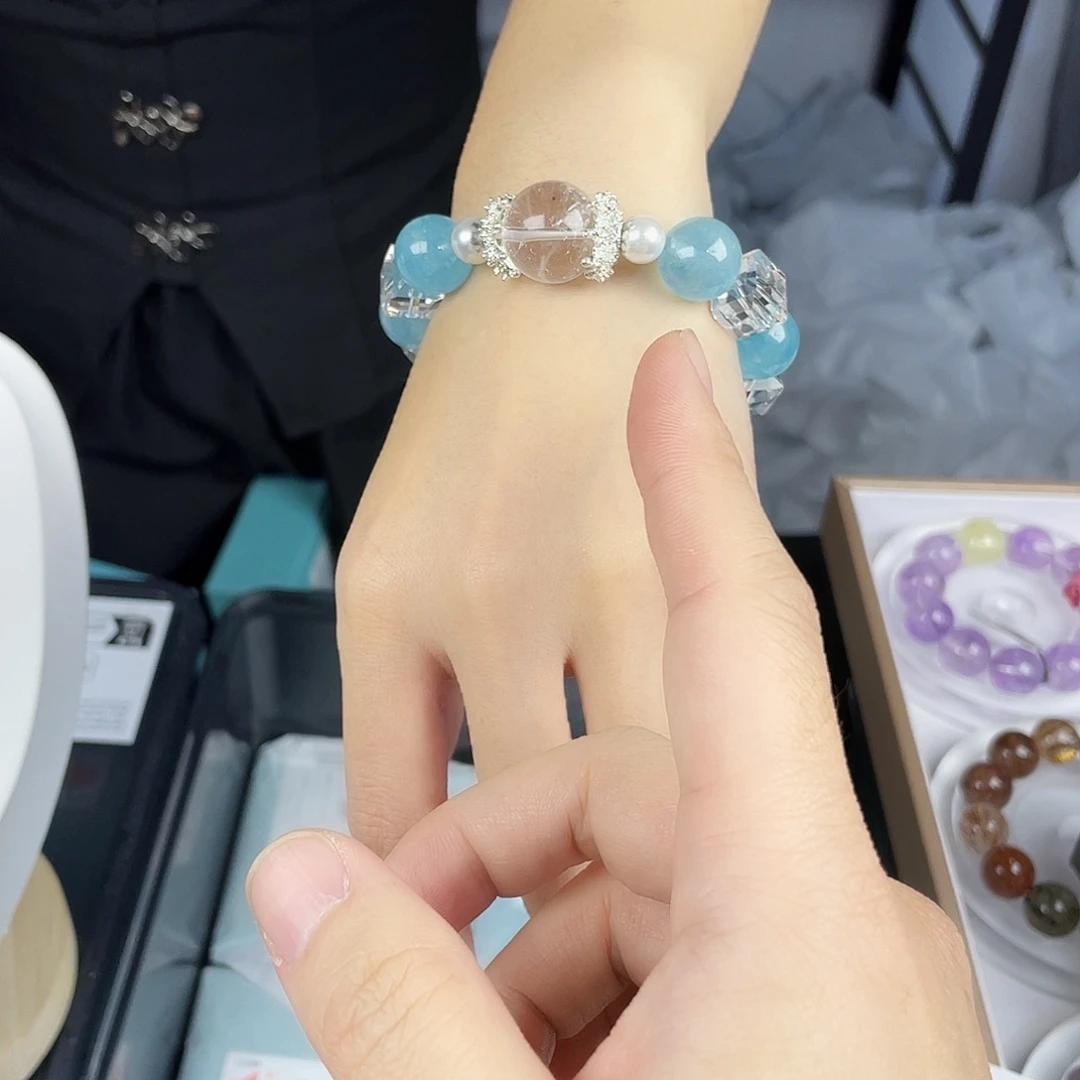 水晶手链银S925镶嵌