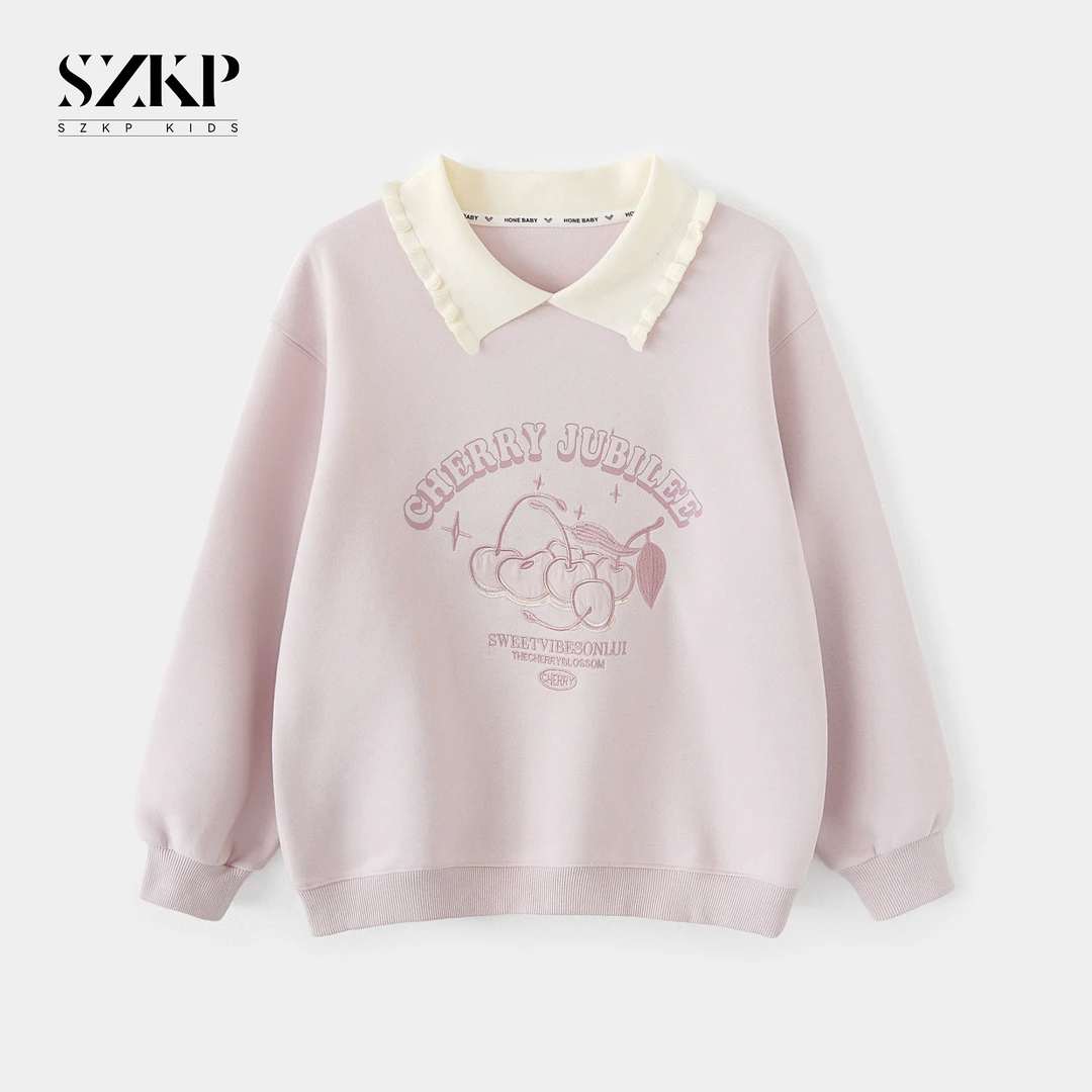 SZKP秋装新款女童休闲百搭上衣中大童时尚洋气儿童卫衣BGYQ552423