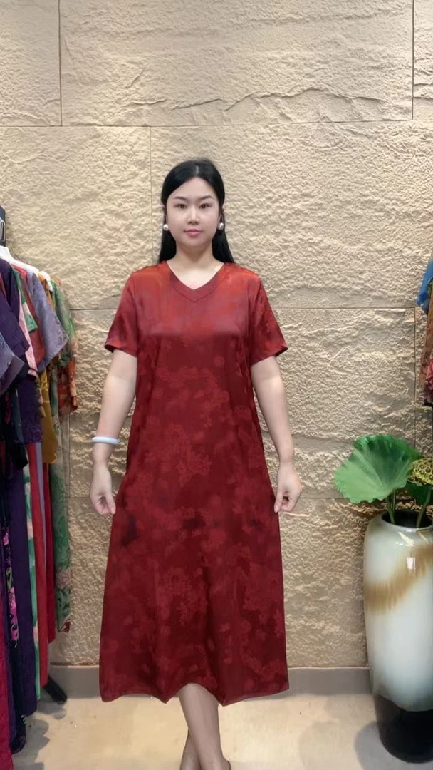 6 (888）简约时尚显瘦气质女装宽松中长款连衣裙