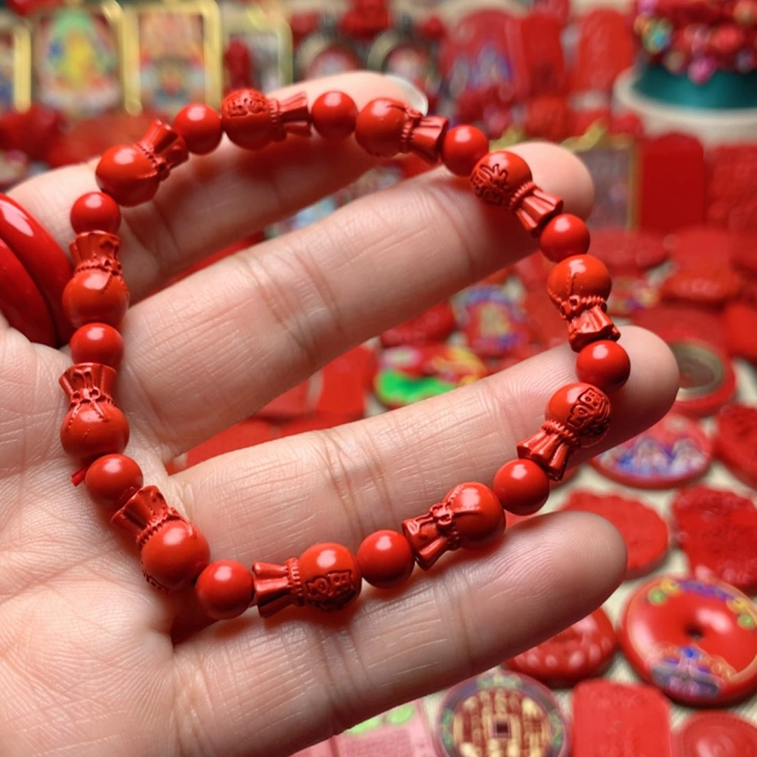 天然辰砂工艺品朱砂手串