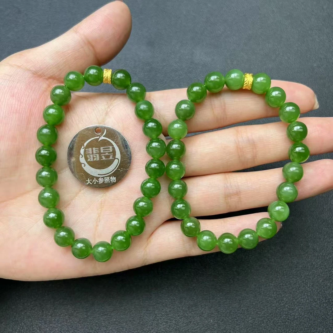 翡昱-SH49-20848-和田玉手串/约7+/约22颗/-多样性发其一C
