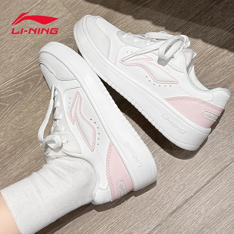 李宁元宝pure女鞋板鞋官方正品2025新款星百搭增高增高运动鞋