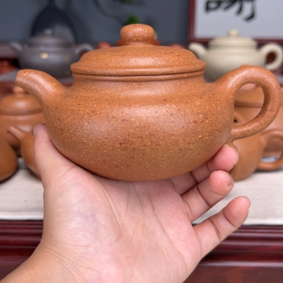 茶壶紫砂梨皮黄的360