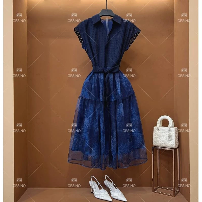 【B】春夏丨设计师轻奢法式印花女士连衣裙 CX-2024625