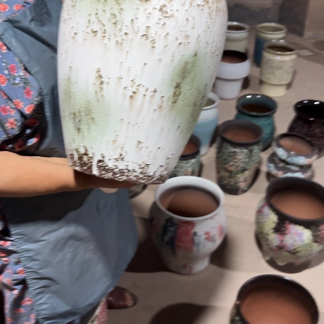 紫砂花盆口25高35