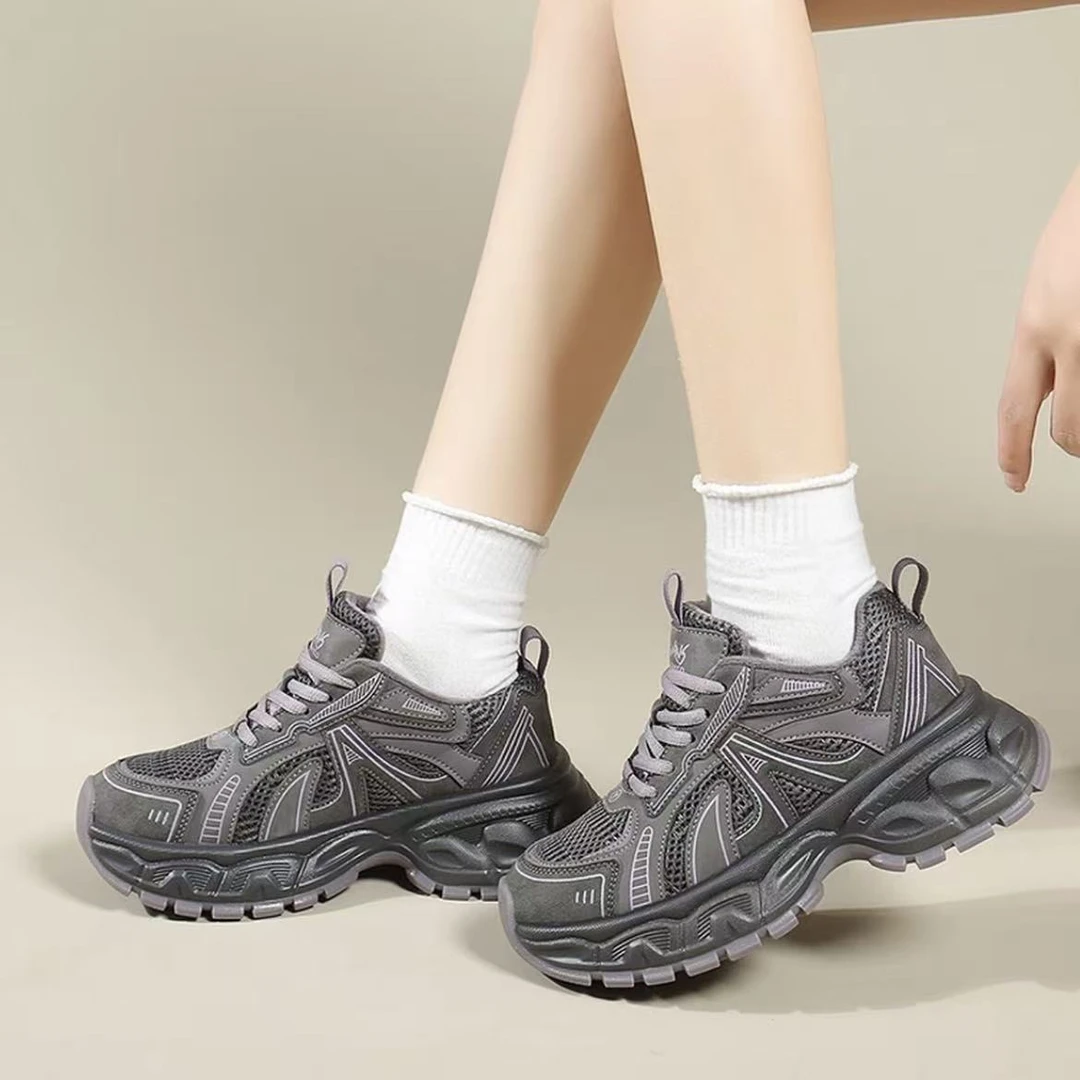 百搭冬季网红鞋子女士复古时尚休闲鞋吸汗老爹鞋女鞋保暖  1908