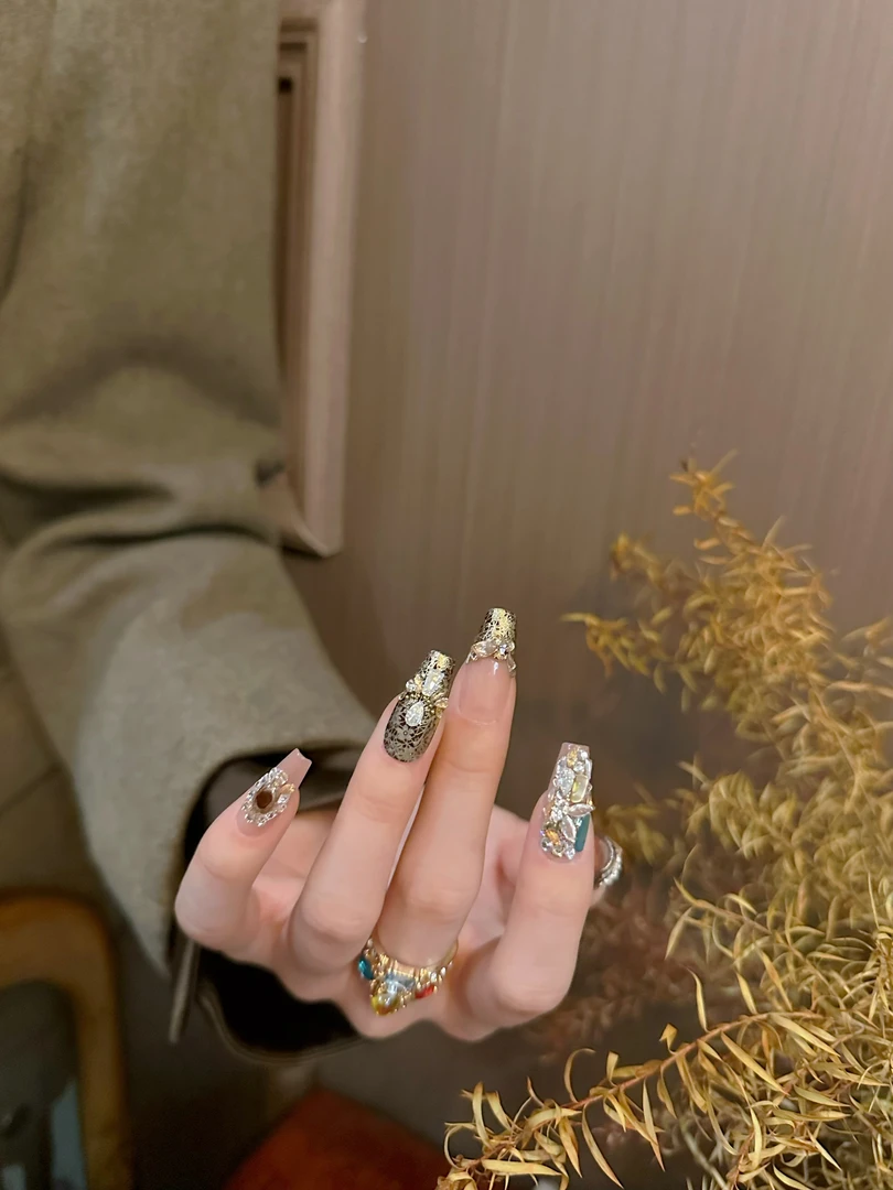 满饰纪|S379「」轻奢钻饰超闪穿戴甲手工穿戴甲堆钻