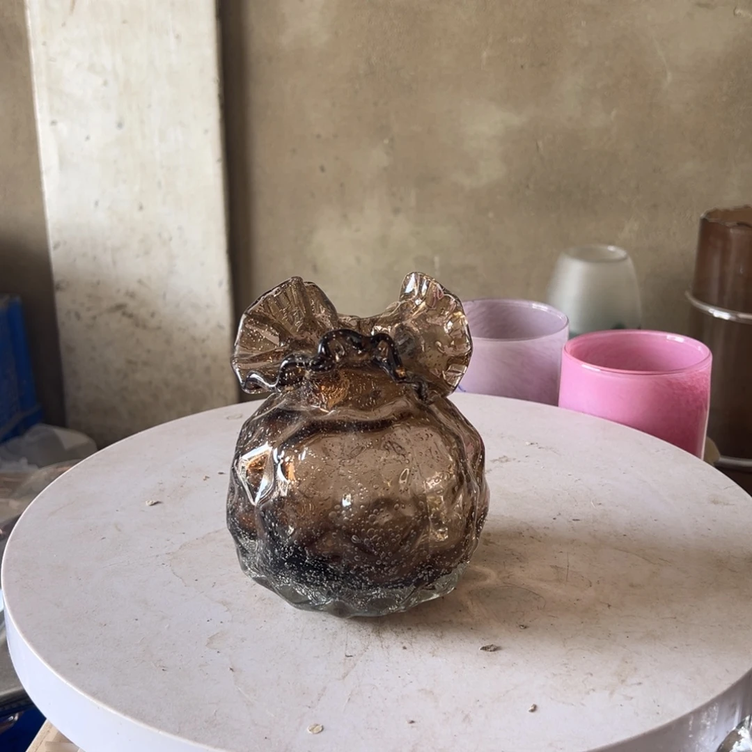 弘扬琉璃花器微瑕高度14