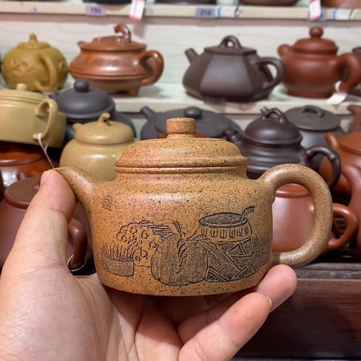 太***坑茶壶紫砂精工制作