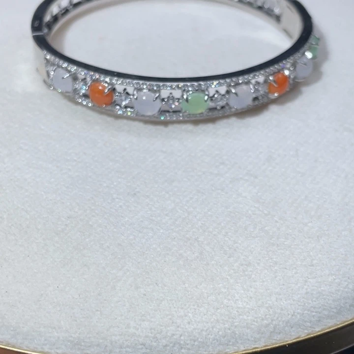 翡翠银S925镶嵌颈饰