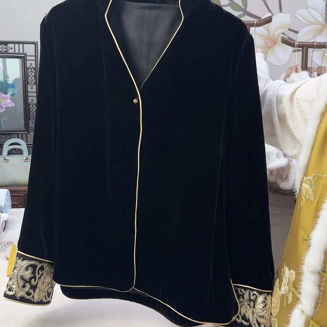 上新丝绒丝绒上衣
