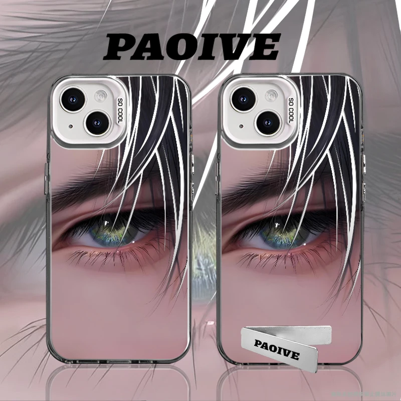 黎深创意适用苹果华为vivo一加iPhone小米三星防摔彩银手机壳