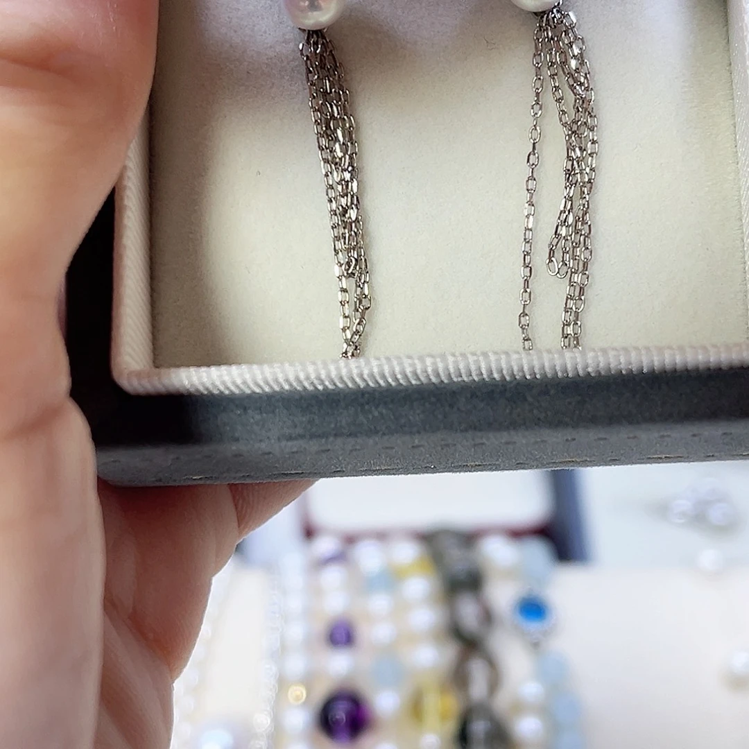 淡水珍珠银S925镶嵌颈饰