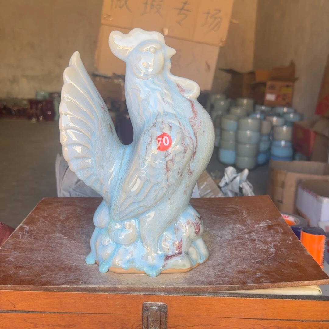 陶摆件郑家钧瓷摆件微瑕