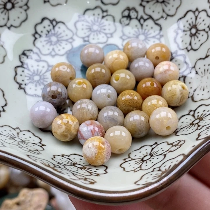 硅化珊瑚（珊瑚玉）未镶嵌颈饰