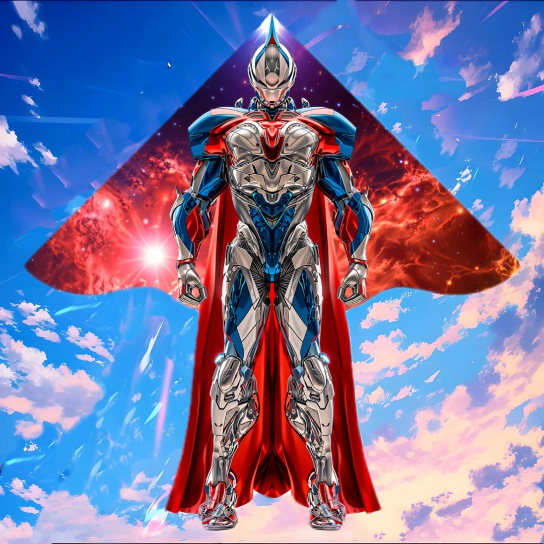 钢铁超人奥特曼风筝微风易飞潍坊新款带线卡通儿童风筝