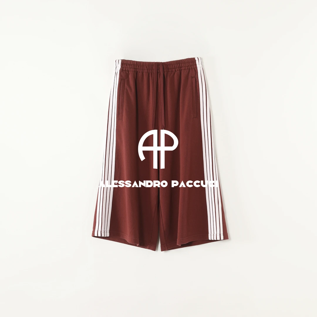 AP洛哥53253KQ【七分校服裤】纯棉侧边撞色条纹多色时尚百搭休闲裤