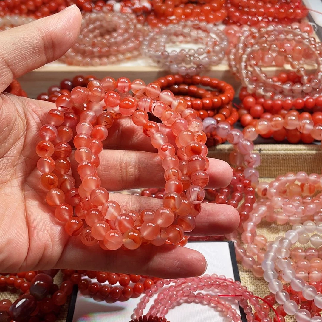 木***酱手链未镶嵌南红玛瑙
