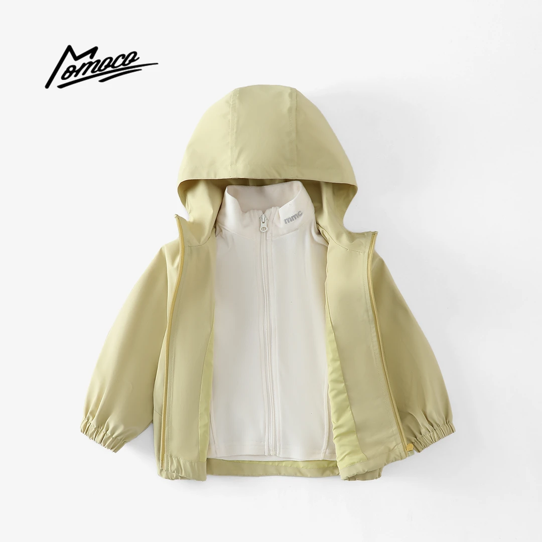 MOMOCO男童秋季新款百搭字母印花套装运动连帽两件套77330138061