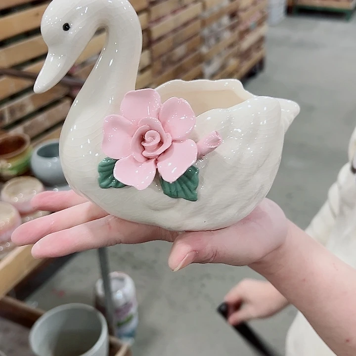 有孔.凑满10元发货多肉陶瓷花盆！