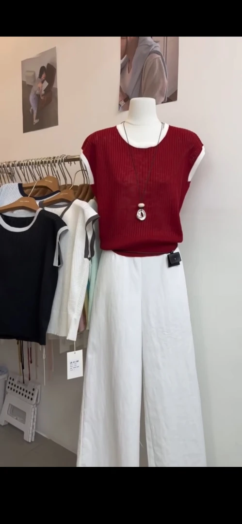 5992-3女装韩版时尚百搭针织T恤