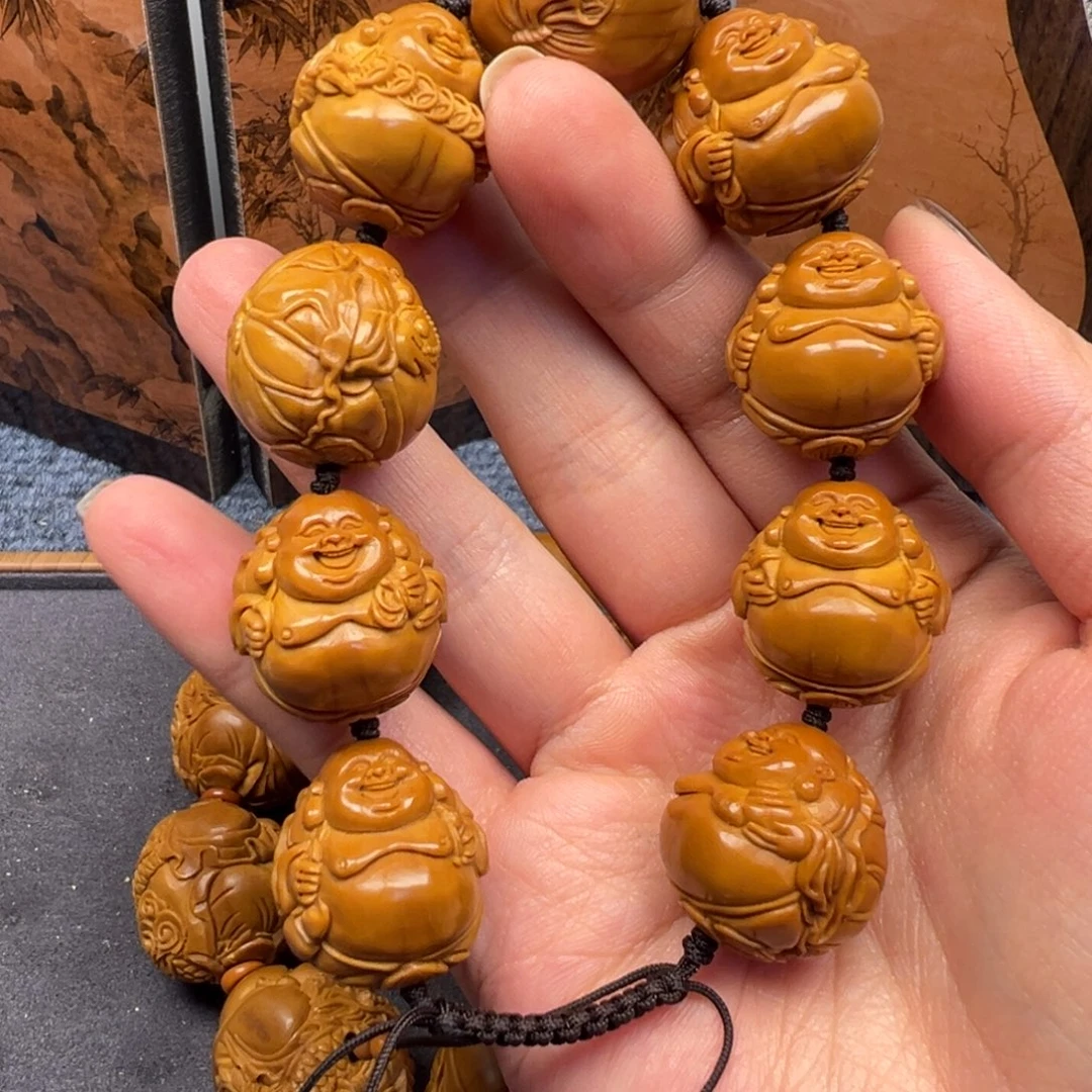 橄榄核手串/手链荷叶弥勒