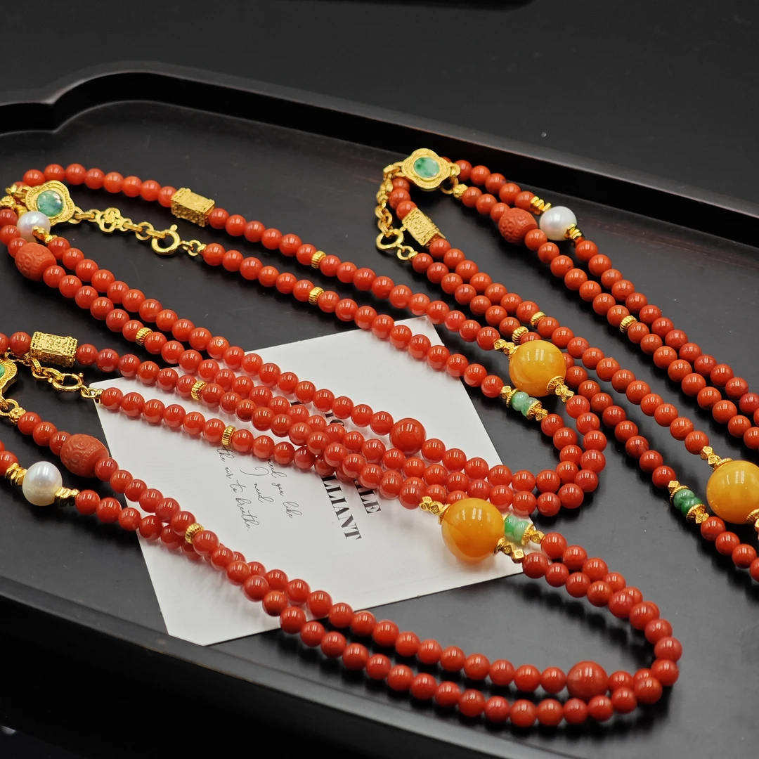 南红项链长链多样性发货一件