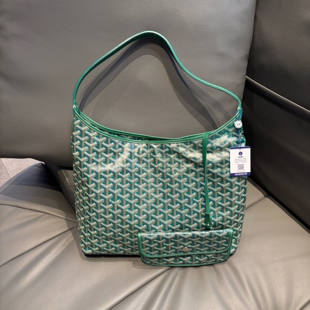 99新 Goyard goyard戈雅 hobo绿色24年容量大包身轻 尺寸34*32