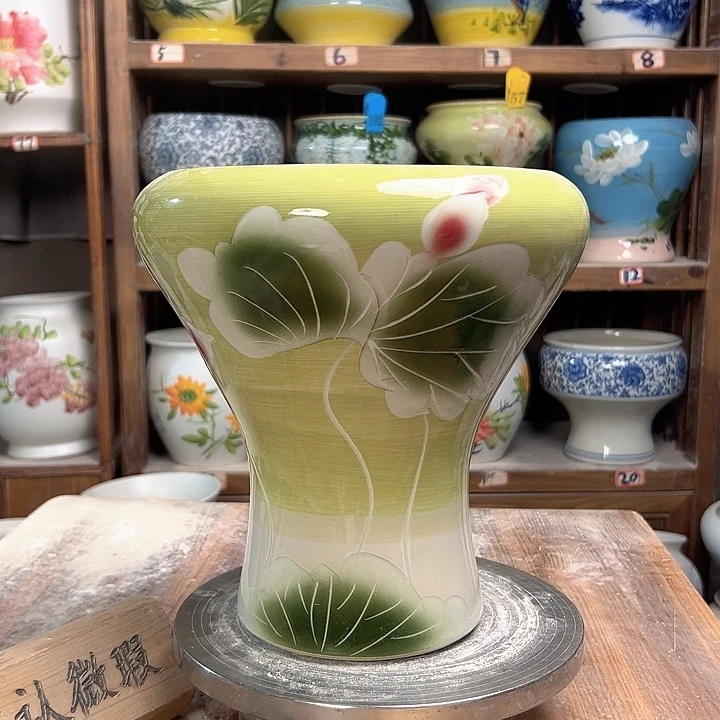 陶瓷火窝油画雕刻黄雕刻陶瓷