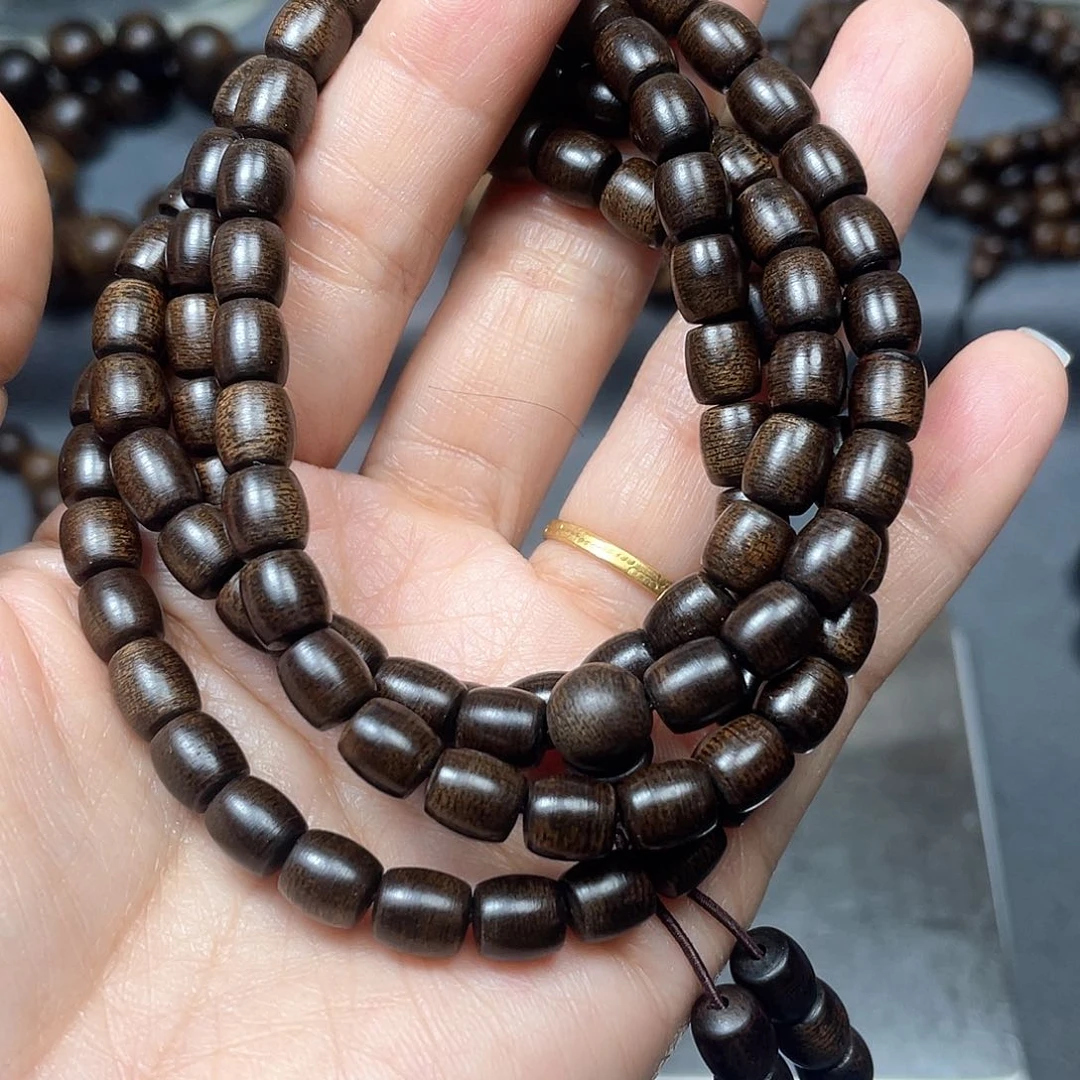 沉香手串芽庄白棋0.6